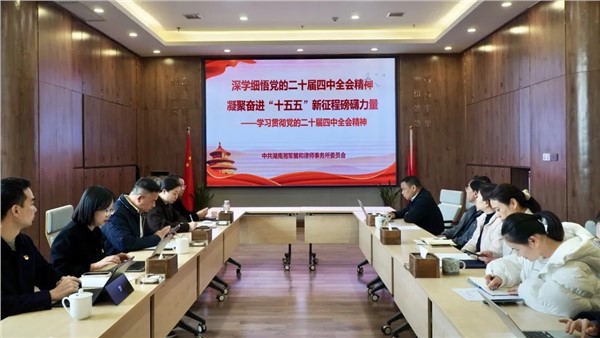 聚焦“十五五”奋进新征程｜湘军麓和律师事务所深入学习二十届四中全会精神